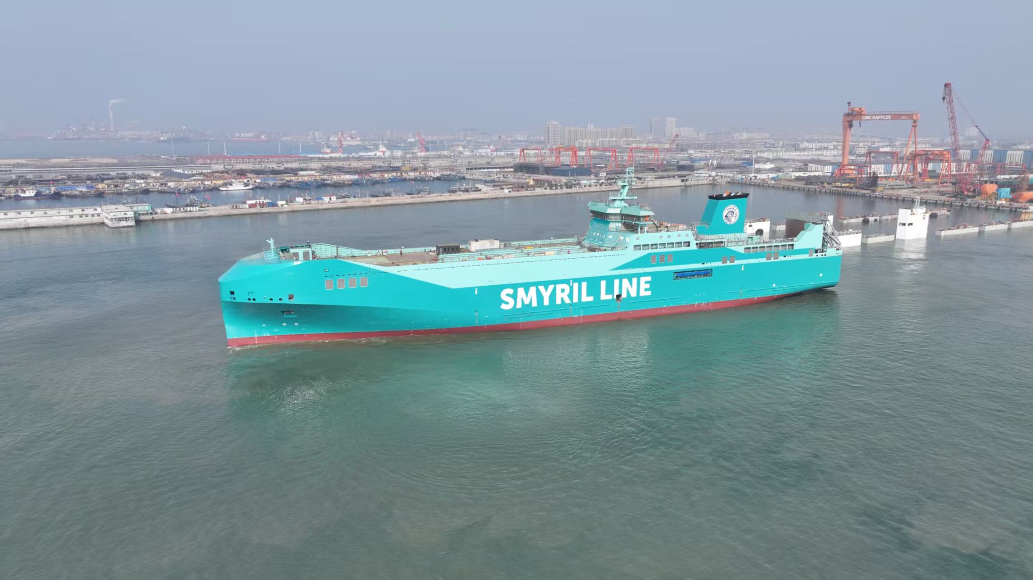 Smyrril Line takes delivery of newbuild 3300lm Ro-Ro vessel
