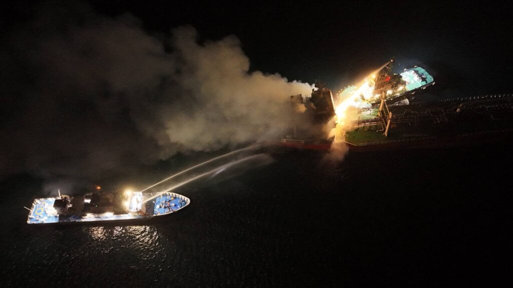 Two crew members injured in tanker fire in Batangas