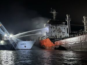 Two crew members injured in tanker fire in Batangas