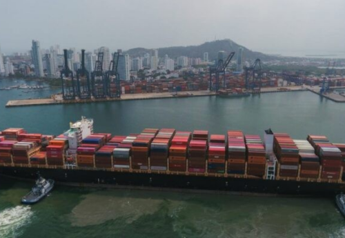 Fire breaks out aboard containership en route to Santos